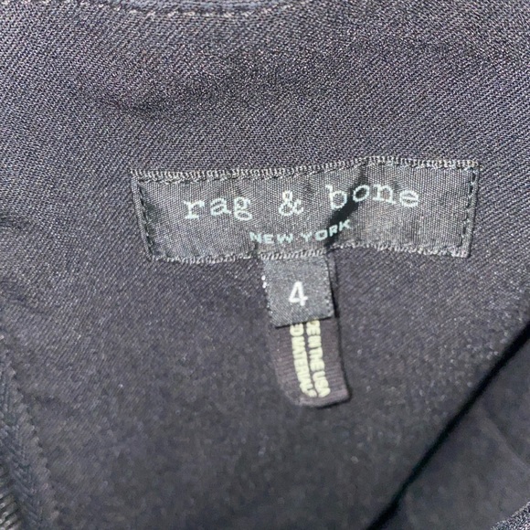 Rag and Bone zippered black mini dress - Picture 7 of 7